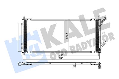 Конденсатор, кондиционер KALE OTO RADYATÖR 342970 для HONDA INSIGHT