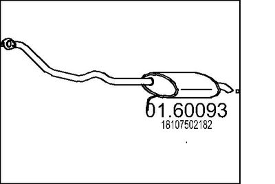 Глушитель выхлопных газов конечный MTS 01.60093 для BMW X5