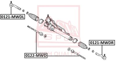ASVA 0121-MWDR Наконечник рулевой тяги  для TOYOTA PROGRES (Тойота Прогрес)