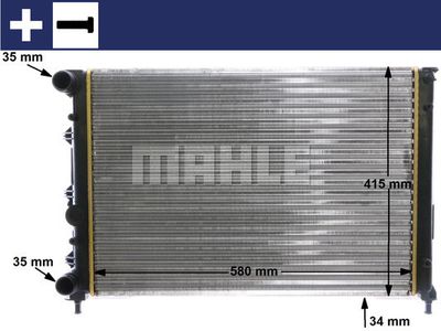 Радиатор, охлаждение двигателя MAHLE CR 1411 000S для ALFA ROMEO 147