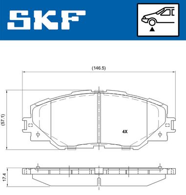 SET PLACUTE FRANA FRANA DISC SKF VKBP80235 5