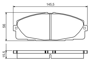 Brake Pad Set, disc brake 0 986 495 152