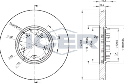 спирачен диск ICER 78BD5612-2