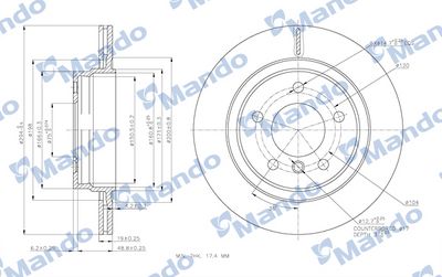 спирачен диск MANDO MBC035427