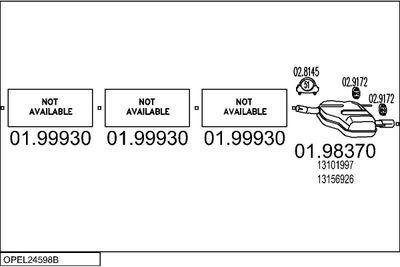 SISTEM DE ESAPAMENT MTS OPEL24598B016530