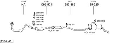 Układ wydechowy BOSAL SYS11661