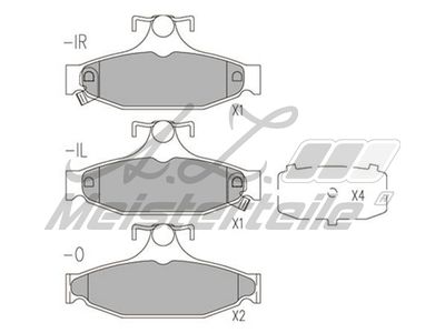 комплект спирачно феродо, дискови спирачки A.Z. Meisterteile AZMT-44-022-2105
