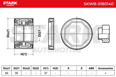 комплект колесен лагер STARK SKWB-0180140