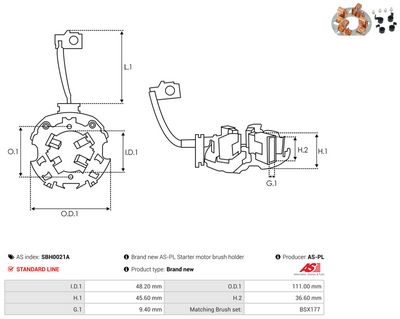 Vorschau Halter, Kohlebürsten Ansicht 2