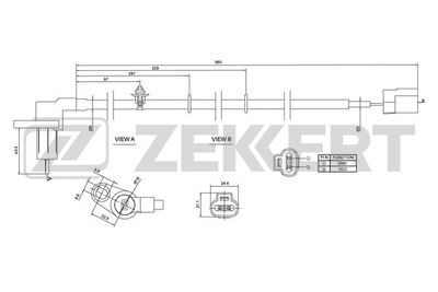 SE6158 ZEKKERT Датчик, частота вращения колеса