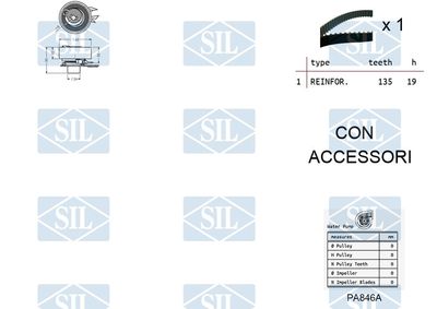 SET POMPA APA + CUREA DINTATA Saleri SIL K1PA846A 1