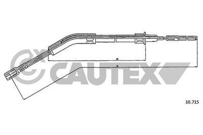 Тросик, cтояночный тормоз CAUTEX 762989 для VW KAEFER