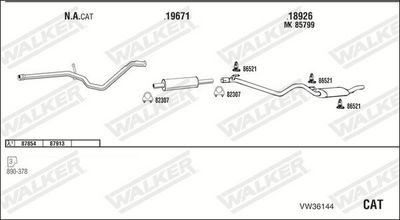 Изпускателна система WALKER VW36144