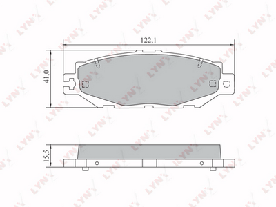 LYNXauto BD-7570 Тормозные колодки и сигнализаторы  для LEXUS LS (_F2_) 400 (UCF20_)