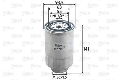 Топливный фильтр VALEO 587709 для SUBARU LEGACY