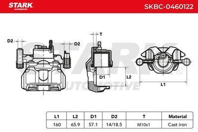 спирачен апарат STARK SKBC-0460122