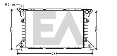 EACLIMA 31R22056 Радиатор охлаждения двигателя  для FORD TRANSIT (Форд Трансит)