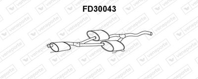Предглушитель выхлопных газов VENEPORTE FD30043 для FORD SCORPIO
