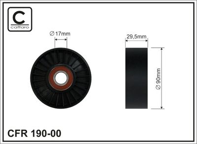 CAFFARO 190-00 Ролик ремня генератора для RENAULT 18 Variable (135_)