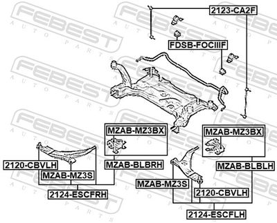 BRAT SUSPENSIE ROATA FEBEST 2124ESCFRH 1