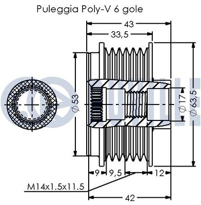 SISTEM ROATA LIBERA GENERATOR RUVILLE 542634 1