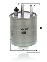 Топливный фильтр MANN-FILTER WK 918/1 для RENAULT TWINGO