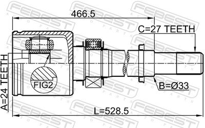 Joint Kit, drive shaft 0211-J32VQ25RH