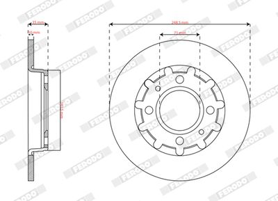 Bromsskiva FERODO DDF2985C