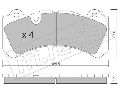 Sada brzdových destiček, kotoučová brzda fri.tech. 1328.0