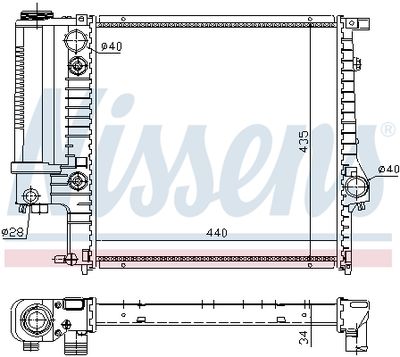 RADIATOR RACIRE MOTOR NISSENS 60613A 4