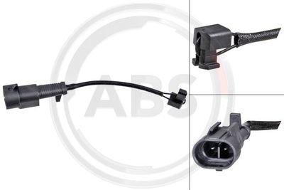 Styk ostrzegawczy, zużycie okładzin hamulcowych A.B.S. 39714