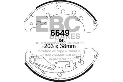 Комплект тормозных колодок EBC Brakes 6649 для FIAT GRANDE