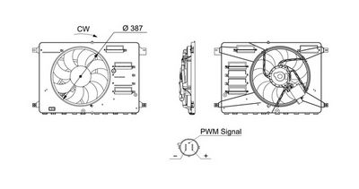Ventilateur de refroidissement moteur MAHLE — électrique