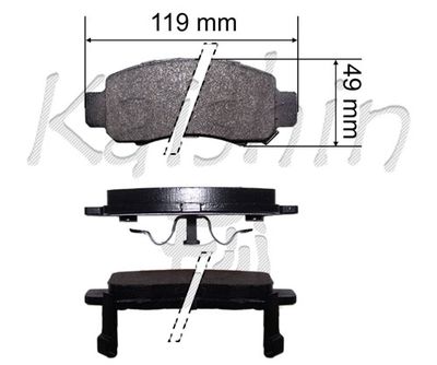 Комплект тормозных колодок, дисковый тормоз KAISHIN FK10199 для HONDA INSIGHT