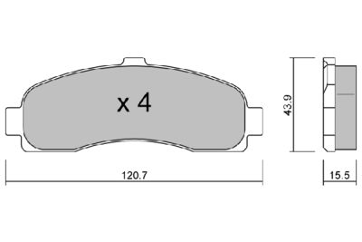 AISIN BPNI-1914 Тормозные колодки и сигнализаторы  для NISSAN MICRA II (K11) 1.0 i 16V