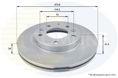 спирачен диск COMLINE ADC0443V