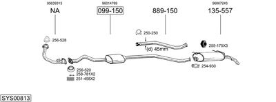 ABGASANLAGE BOSAL SYS00813