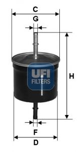 Топливный фильтр UFI 31.624.00 для FORD USA PROBE