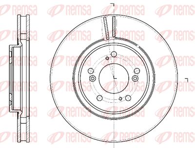 Тормозной диск REMSA 61129.10 для HONDA (GAC) ODYSSEY