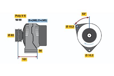 GENERATOR / ALTERNATOR BOSCH 0123310011 4