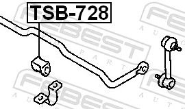 BUCSA BARA STABILIZATOARE FEBEST TSB728 1
