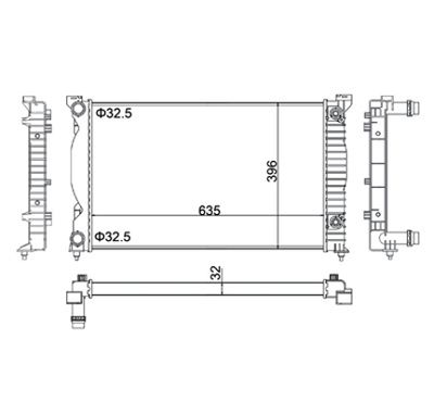 HART 623 356 Радиатор охлаждения двигателя для SEAT EXEO