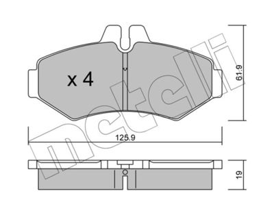 Комплект тормозных колодок, дисковый тормоз 22-0572-0