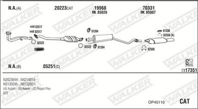 SISTEM DE ESAPAMENT WALKER OP45110