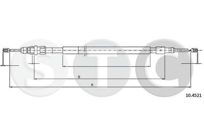 Тросик, cтояночный тормоз STC T480842 для CITROËN C3