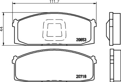 Комплект тормозных колодок, дисковый тормоз TEXTAR 2071803 для NISSAN VANETTE