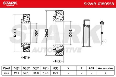 комплект колесен лагер STARK SKWB-0180558