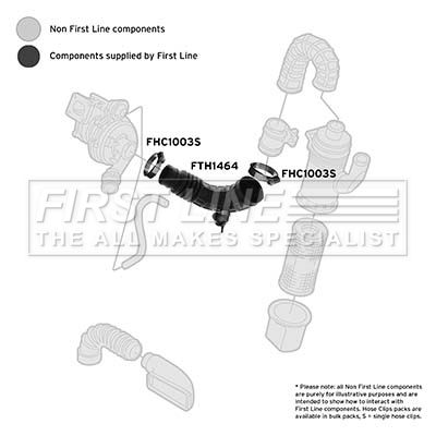 Intake Hose, air filter FIRST LINE FTH1464