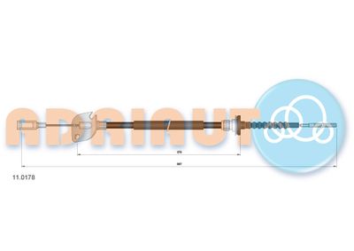Vajer, koppling ADRIAUTO 11.0178