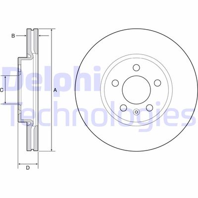 Bromsskiva DELPHI BG4965C